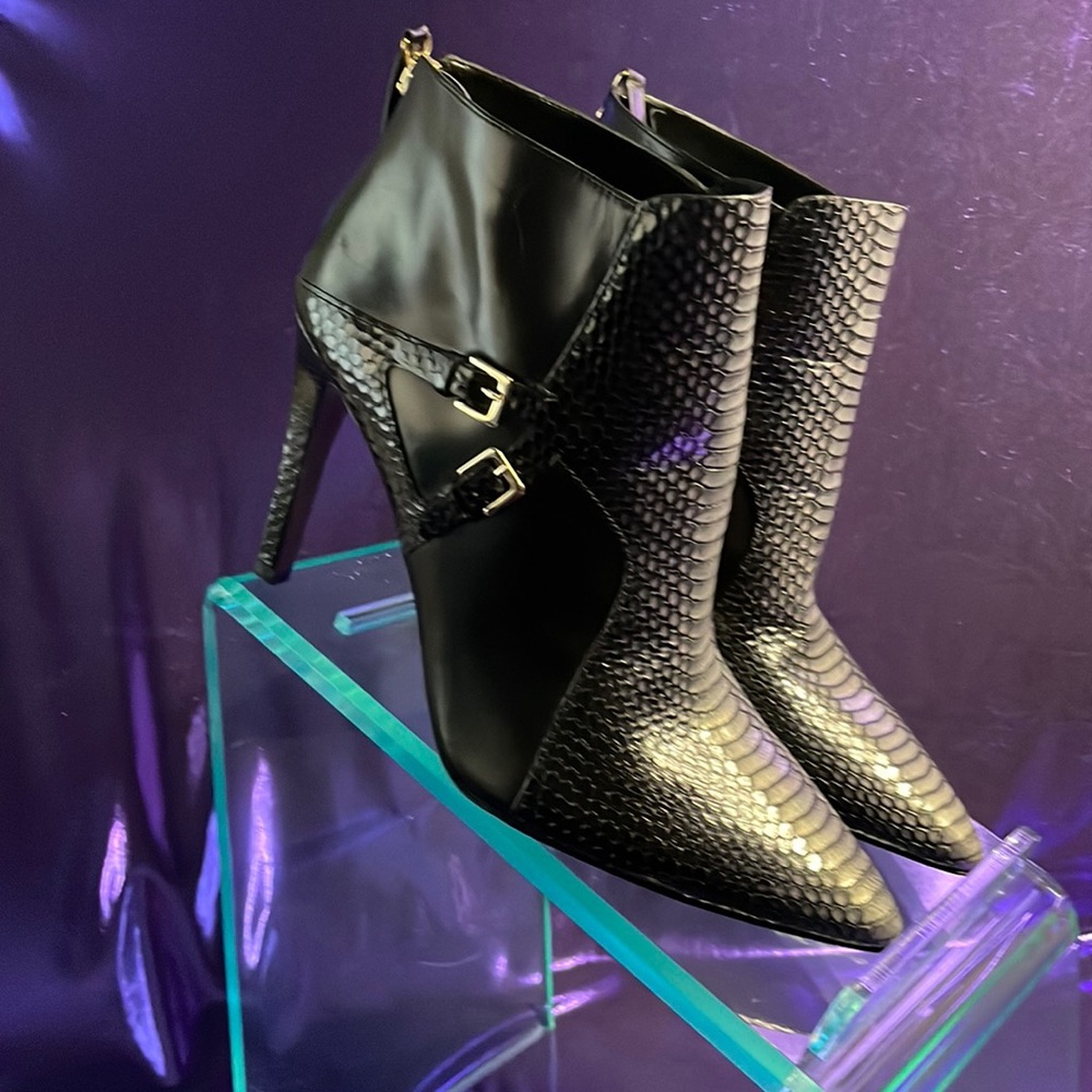 BOSS by Hugo Boss Praila Snakeskin Stiletto Boot
